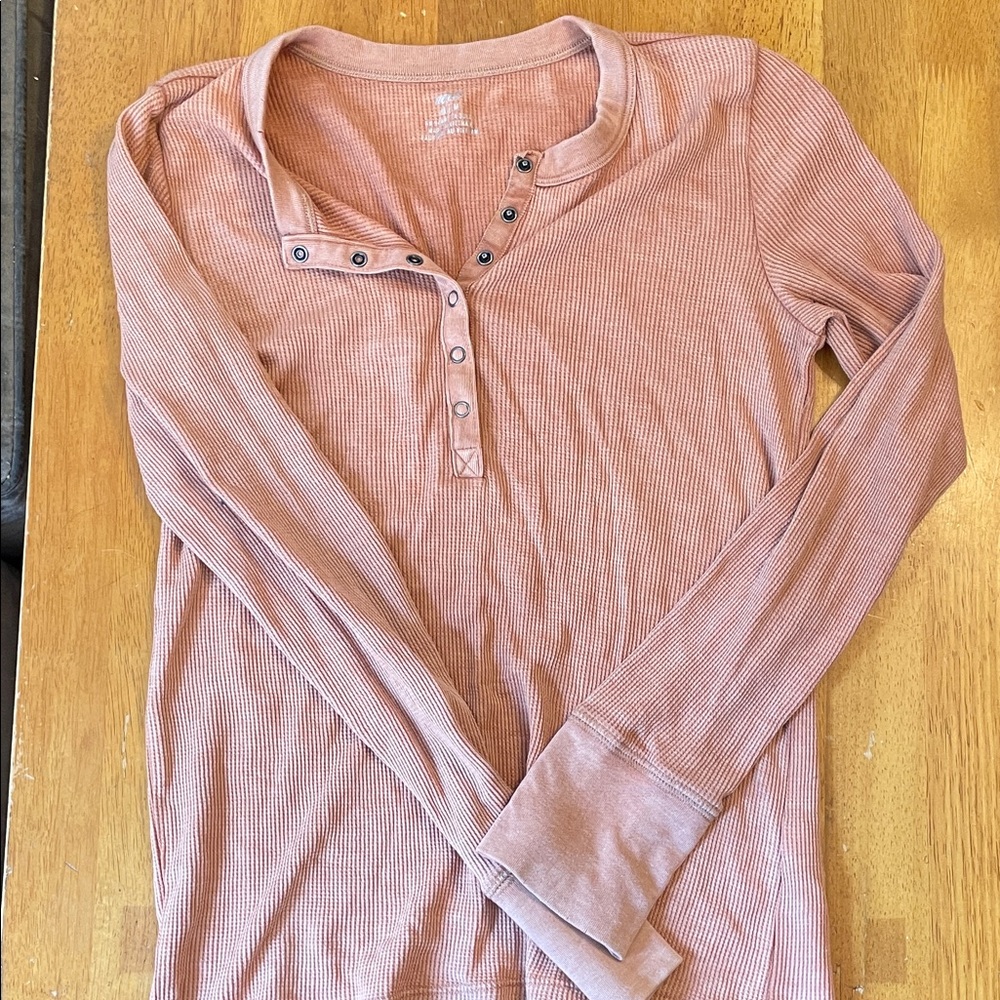 Aerie Long Sleeve Henley Top